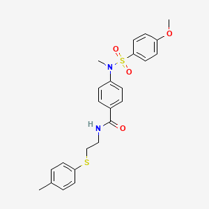 4-[[(4-methoxyphenyl)sulfonyl](methyl)amino]-N-{2-[(4-methylphenyl)thio]ethyl}benzamide