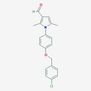 molecular formula C20H18ClNO2 B422513 1-{4-[(4-chlorobenzyl)oxy]phenyl}-2,5-dimethyl-1H-pyrrole-3-carbaldehyde 
