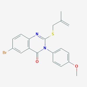 molecular formula C19H17BrN2O2S B4225133 6-bromo-3-(4-methoxyphenyl)-2-[(2-methyl-2-propen-1-yl)thio]-4(3H)-quinazolinone 