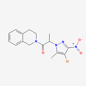 2-[2-(4-bromo-5-methyl-3-nitro-1H-pyrazol-1-yl)propanoyl]-1,2,3,4-tetrahydroisoquinoline