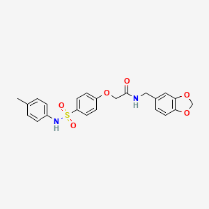 N-(1,3-benzodioxol-5-ylmethyl)-2-(4-{[(4-methylphenyl)amino]sulfonyl}phenoxy)acetamide