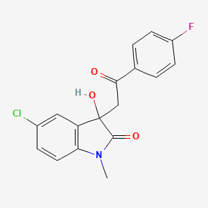 5-chloro-3-[2-(4-fluorophenyl)-2-oxoethyl]-3-hydroxy-1-methyl-1,3-dihydro-2H-indol-2-one