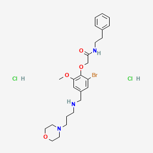 2-[2-bromo-6-methoxy-4-[(3-morpholin-4-ylpropylamino)methyl]phenoxy]-N-(2-phenylethyl)acetamide;dihydrochloride