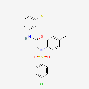 N~2~-[(4-chlorophenyl)sulfonyl]-N~2~-(4-methylphenyl)-N~1~-[3-(methylthio)phenyl]glycinamide