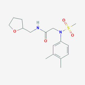 molecular formula C16H24N2O4S B422530 2-[3,4-dimethyl(methylsulfonyl)anilino]-N-(tetrahydro-2-furanylmethyl)acetamide 