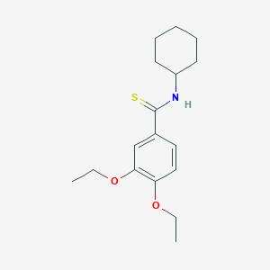 molecular formula C17H25NO2S B4225338 N-cyclohexyl-3,4-diethoxybenzenecarbothioamide 