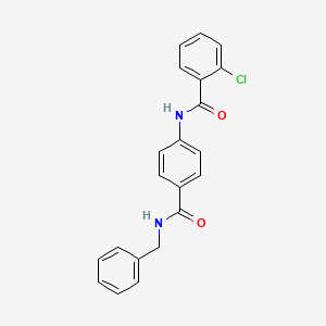 N-{4-[(benzylamino)carbonyl]phenyl}-2-chlorobenzamide