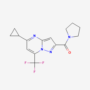 5-cyclopropyl-2-(1-pyrrolidinylcarbonyl)-7-(trifluoromethyl)pyrazolo[1,5-a]pyrimidine