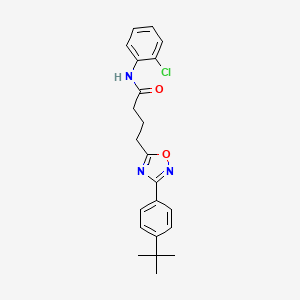 4-[3-(4-tert-butylphenyl)-1,2,4-oxadiazol-5-yl]-N-(2-chlorophenyl)butanamide