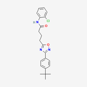 molecular formula C22H24ClN3O2 B4225366 4-[3-(4-tert-butylphenyl)-1,2,4-oxadiazol-5-yl]-N-(2-chlorophenyl)butanamide 