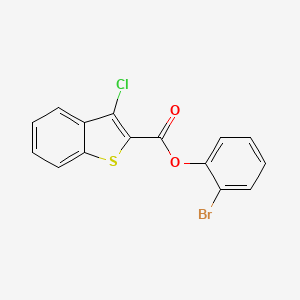 molecular formula C15H8BrClO2S B4225407 2-bromophenyl 3-chloro-1-benzothiophene-2-carboxylate 