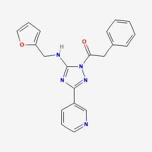molecular formula C20H17N5O2 B4225427 N-(2-furylmethyl)-1-(phenylacetyl)-3-(3-pyridinyl)-1H-1,2,4-triazol-5-amine 