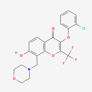 3-(2-chlorophenoxy)-7-hydroxy-8-(4-morpholinylmethyl)-2-(trifluoromethyl)-4H-chromen-4-one