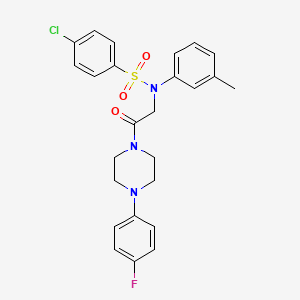 molecular formula C25H25ClFN3O3S B4225486 4-chloro-N-{2-[4-(4-fluorophenyl)-1-piperazinyl]-2-oxoethyl}-N-(3-methylphenyl)benzenesulfonamide 