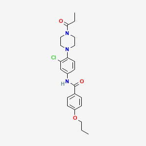 N-[3-chloro-4-(4-propionyl-1-piperazinyl)phenyl]-4-propoxybenzamide