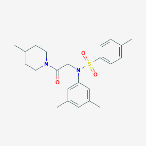 molecular formula C23H30N2O3S B422557 N-(3,5-dimethylphenyl)-4-methyl-N-[2-(4-methylpiperidin-1-yl)-2-oxoethyl]benzenesulfonamide 