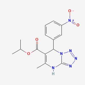 molecular formula C15H16N6O4 B4225572 isopropyl 5-methyl-7-(3-nitrophenyl)-4,7-dihydrotetrazolo[1,5-a]pyrimidine-6-carboxylate 
