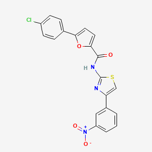 molecular formula C20H12ClN3O4S B4225587 5-(4-chlorophenyl)-N-[4-(3-nitrophenyl)-1,3-thiazol-2-yl]-2-furamide 