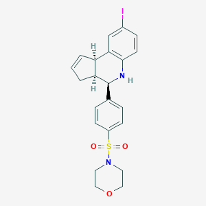 molecular formula C22H23IN2O3S B422559 8-iodo-4-[4-(4-morpholinylsulfonyl)phenyl]-3a,4,5,9b-tetrahydro-3H-cyclopenta[c]quinoline 