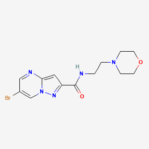 molecular formula C13H16BrN5O2 B4225598 6-bromo-N-[2-(4-morpholinyl)ethyl]pyrazolo[1,5-a]pyrimidine-2-carboxamide 