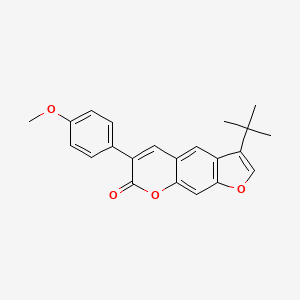 molecular formula C22H20O4 B4225604 3-tert-butyl-6-(4-methoxyphenyl)-7H-furo[3,2-g]chromen-7-one 
