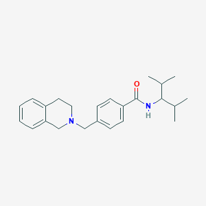 molecular formula C24H32N2O B422563 4-(3,4-dihydro-2(1H)-isoquinolinylmethyl)-N-(1-isopropyl-2-methylpropyl)benzamide 
