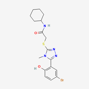 2-{[5-(5-bromo-2-hydroxyphenyl)-4-methyl-4H-1,2,4-triazol-3-yl]thio}-N-cyclohexylacetamide