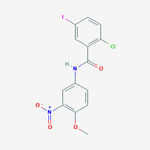 molecular formula C14H10ClIN2O4 B4225653 2-chloro-5-iodo-N-(4-methoxy-3-nitrophenyl)benzamide 