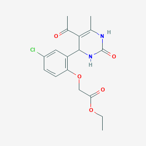 ethyl [2-(5-acetyl-6-methyl-2-oxo-1,2,3,4-tetrahydro-4-pyrimidinyl)-4-chlorophenoxy]acetate