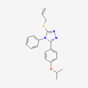 molecular formula C20H21N3OS B4225655 3-(allylthio)-5-(4-isopropoxyphenyl)-4-phenyl-4H-1,2,4-triazole 