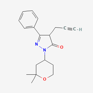 molecular formula C19H22N2O2 B4225664 2-(2,2-dimethyltetrahydro-2H-pyran-4-yl)-5-phenyl-4-(2-propyn-1-yl)-2,4-dihydro-3H-pyrazol-3-one 