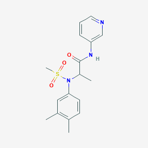 molecular formula C17H21N3O3S B4225680 N~2~-(3,4-dimethylphenyl)-N~2~-(methylsulfonyl)-N~1~-3-pyridinylalaninamide 