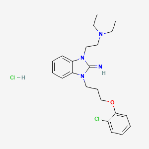 molecular formula C22H30Cl2N4O B4225696 (2-{3-[3-(2-chlorophenoxy)propyl]-2-imino-2,3-dihydro-1H-benzimidazol-1-yl}ethyl)diethylamine hydrochloride 