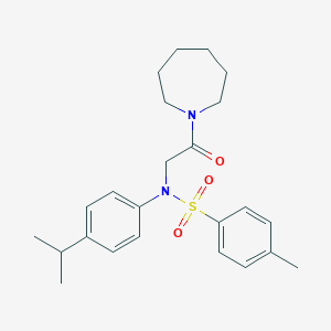 molecular formula C24H32N2O3S B422570 N-(2-azepan-1-yl-2-oxoethyl)-N-(4-isopropylphenyl)-4-methylbenzenesulfonamide 