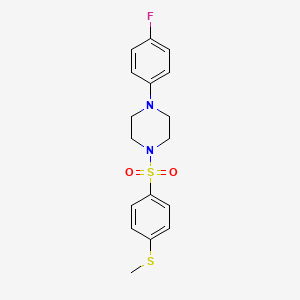 molecular formula C17H19FN2O2S2 B4225712 1-(4-fluorophenyl)-4-{[4-(methylthio)phenyl]sulfonyl}piperazine 