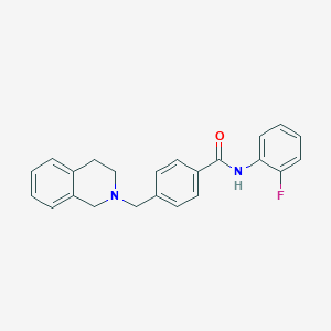 molecular formula C23H21FN2O B422572 4-(3,4-Dihydro-1H-isoquinolin-2-ylmethyl)-N-(2-fluoro-phenyl)-benzamide 