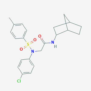 molecular formula C22H25ClN2O3S B422578 N-bicyclo[2.2.1]hept-2-yl-2-{4-chloro[(4-methylphenyl)sulfonyl]anilino}acetamide 