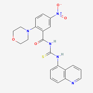 2-(4-morpholinyl)-5-nitro-N-[(5-quinolinylamino)carbonothioyl]benzamide