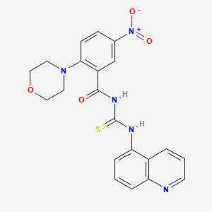 molecular formula C21H19N5O4S B4225818 2-(4-morpholinyl)-5-nitro-N-[(5-quinolinylamino)carbonothioyl]benzamide 