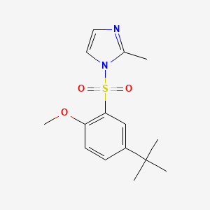 molecular formula C15H20N2O3S B4225879 1-[(5-tert-butyl-2-methoxyphenyl)sulfonyl]-2-methyl-1H-imidazole 