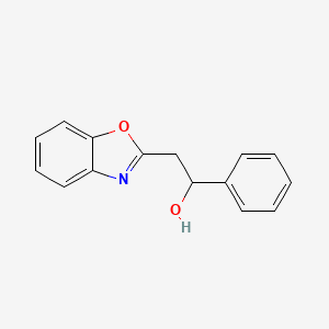 molecular formula C15H13NO2 B4225896 2-(1,3-benzoxazol-2-yl)-1-phenylethanol 
