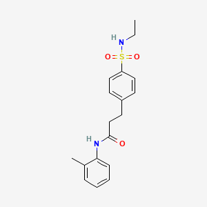 3-{4-[(ethylamino)sulfonyl]phenyl}-N-(2-methylphenyl)propanamide