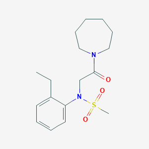 molecular formula C17H26N2O3S B422592 N-[2-(azepan-1-yl)-2-oxoethyl]-N-(2-ethylphenyl)methanesulfonamide 