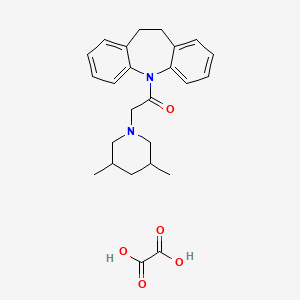 molecular formula C25H30N2O5 B4225939 5-[(3,5-dimethyl-1-piperidinyl)acetyl]-10,11-dihydro-5H-dibenzo[b,f]azepine oxalate 