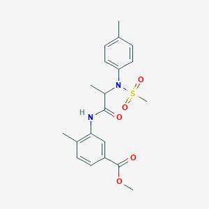 molecular formula C20H24N2O5S B4225955 methyl 4-methyl-3-{[N-(4-methylphenyl)-N-(methylsulfonyl)alanyl]amino}benzoate 