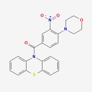 molecular formula C23H19N3O4S B4225967 10-[4-(4-morpholinyl)-3-nitrobenzoyl]-10H-phenothiazine 