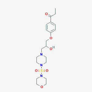1-(4-{2-hydroxy-3-[4-(4-morpholinylsulfonyl)-1-piperazinyl]propoxy}phenyl)-1-propanone