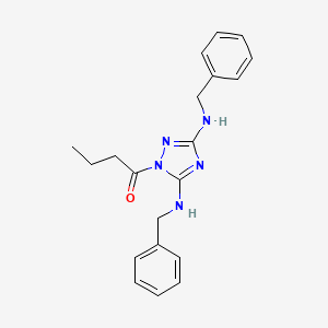 molecular formula C20H23N5O B4226011 N,N'-dibenzyl-1-butyryl-1H-1,2,4-triazole-3,5-diamine 
