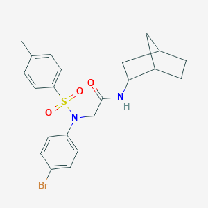 molecular formula C22H25BrN2O3S B422602 N-bicyclo[2.2.1]hept-2-yl-2-{4-bromo[(4-methylphenyl)sulfonyl]anilino}acetamide 