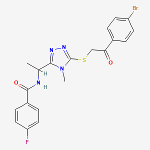 N-[1-(5-{[2-(4-bromophenyl)-2-oxoethyl]thio}-4-methyl-4H-1,2,4-triazol-3-yl)ethyl]-4-fluorobenzamide